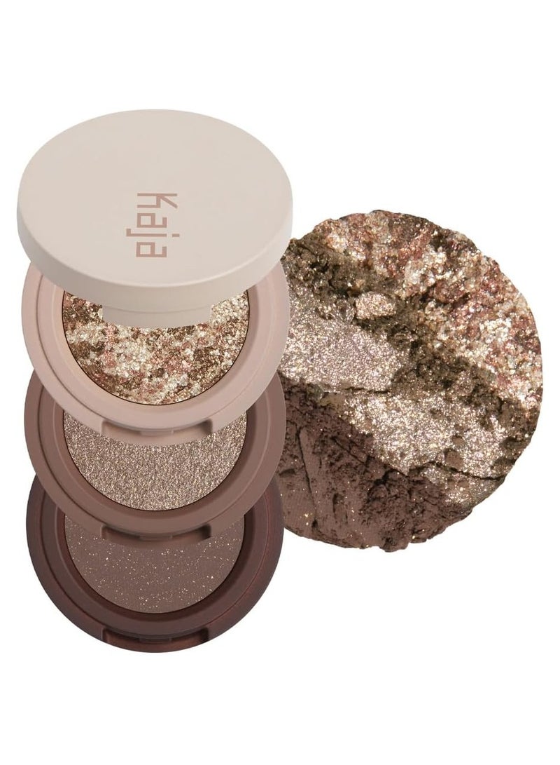 KAJA Beauty Bento Eyeshadow Trio - Forest Night- 3 in 1 Mosaic Chrome Shimmer Matte Eye Shadow Palette - Long Lasting Blendable Pigmented Vegan Cruelty Free Compact Makeup - Image 1