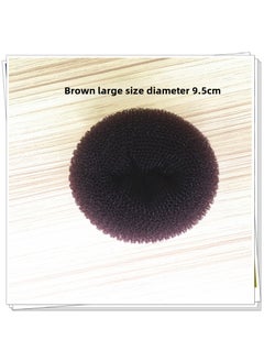 Sweet Donut Bun Maker Hair Accessory Set Brown large 9.5cm
