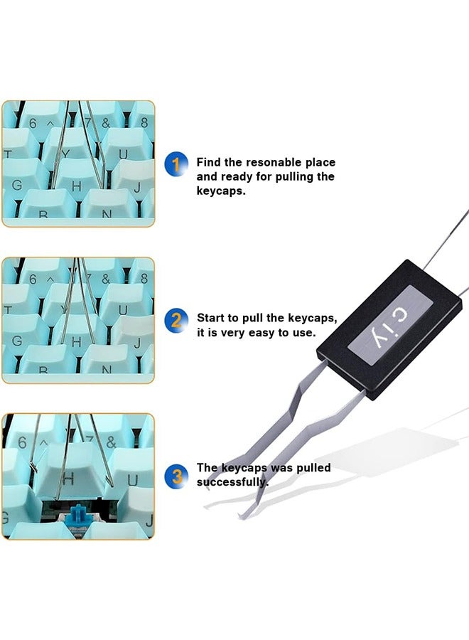 HY Metal Key Puller Switches Remover Tool Electronic Accessories Comfortable for Mechanical Keyboard Keycaps Puller Replacement 2 in 1 Key Switch Drop Ship  - Image 2