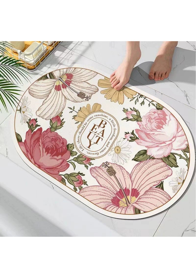 2 قطعة المضادة للانزلاق حصيرة حمام ، حمام حصيرة ( 60x40cm ) - التجفيف السريع ، وارتفاع امتصاص المياه ، ودائم آلة قابل للغسل الكلمة حصيرة ، تنطبق على الاستحمام ، حوض الاستحمام ، حمام الكلمة - Image 3