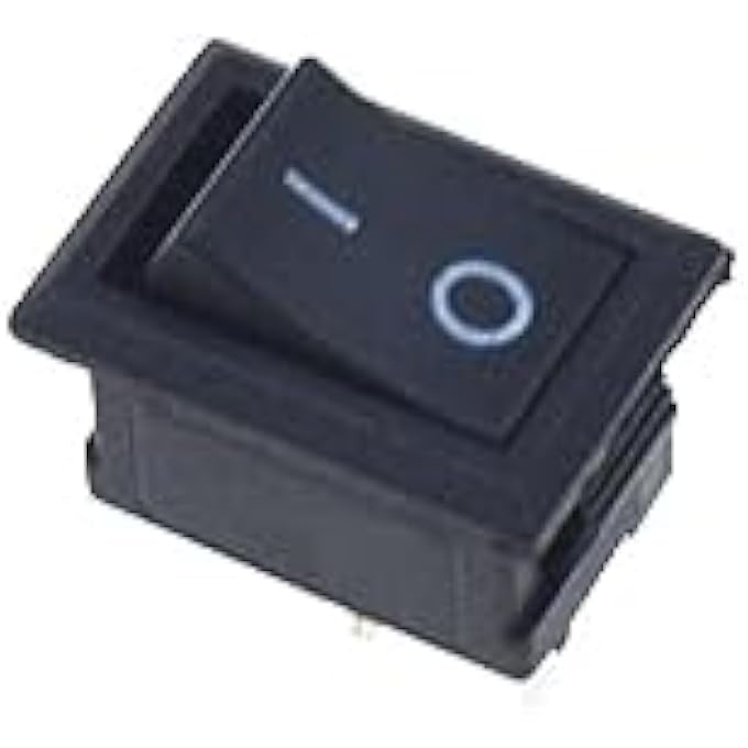 Senzooe 30Pcs 15X21Mm Ac 6A 250V 10A 125V 2 Solder Lug Spst On Off Mini Boat Rocker Switch Car Auto Boat Round Rocker 2 Pin Toggle Spst Switch Snap - Image 2