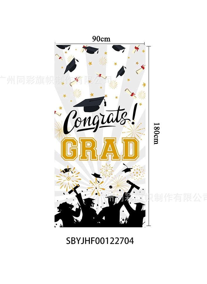 Generic 180*90cm School University 2025 Graduation Celebration Poster Banner Backdrop Wall Decoration 