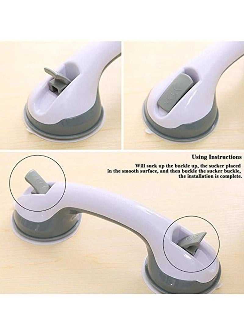 SYOSI Bathroom Grab Bar, 2 Pcs Bath Support with Free Shower Sponge, Powerful Suction, Free Installation, Balance Handrail Boosts Tub Safety  - Image 2