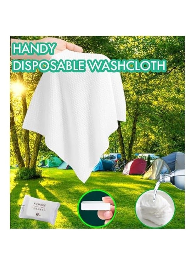 Premium Compressed Towel Tablet, Essential Face Washcloths for Travel, Camping, Hiking, Sports and Beyond, Portable Disposable Thicker Larger, Pure Cotton, 20PCS - Image 4