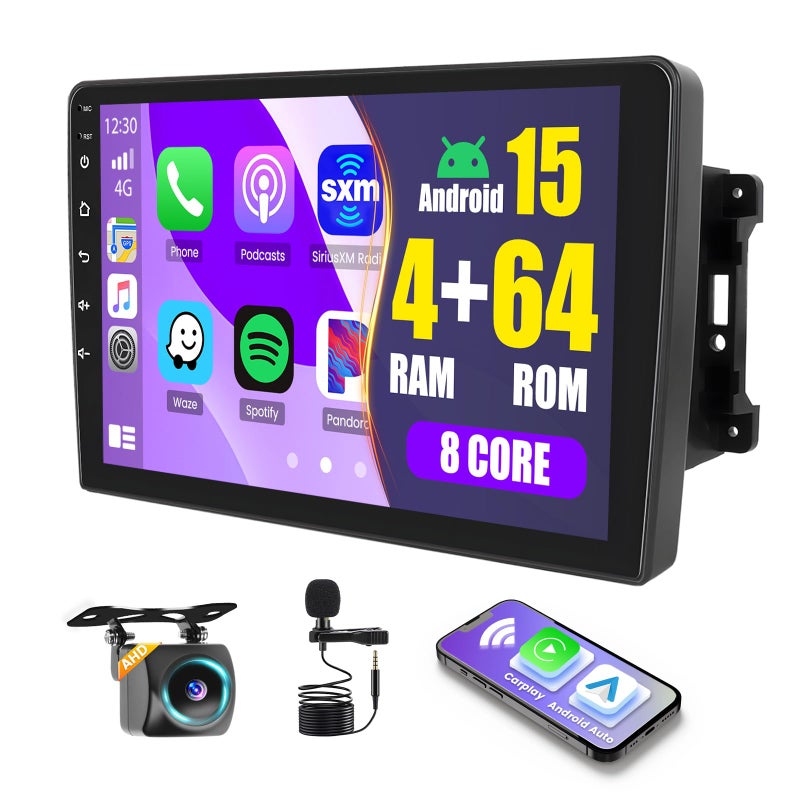 Car Radio for Jeep Wrangler JK Compass Grand Cherokee Dodge Ram 8 Cores 464G 101 Touch Screen Carplay Android Auto with 32EQ Bluetooth50 1280 720 Resolution