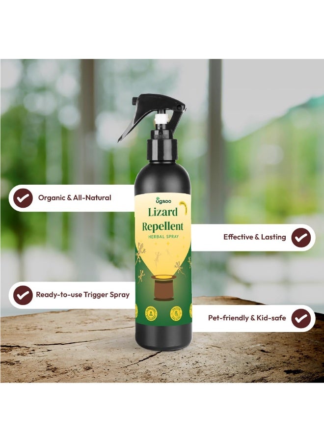 UGAOO Lizard Repellent Spray - 200 ML | 100% Herbal Lizard Repellent for Home| Baby-Safe, Pet-Friendly | Eco-Friendly, Non-Toxic - Image 2