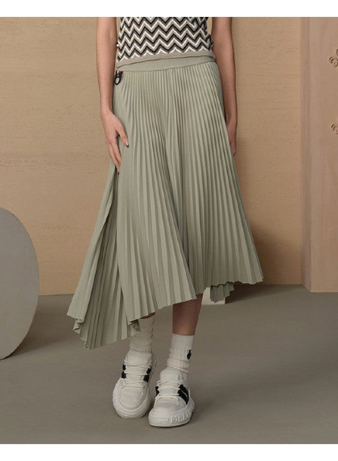 PALLADIUM Summer Midi Skirt, Irregular Versatile Casual Flowy And Dynamic Pleated Skirt, Comfortable Half Skirt, Midi Skirt - Image 1