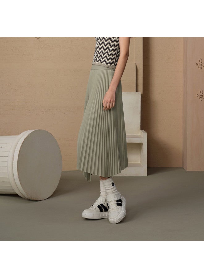 PALLADIUM Summer Midi Skirt, Irregular Versatile Casual Flowy And Dynamic Pleated Skirt, Comfortable Half Skirt, Midi Skirt - Image 5