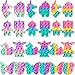 Qinline 24 Pack Easter Day Gifts for Kids Unicorn Pop Fidget Toys with Gift Cards for Kid Boy Girl Bulk Kid Easter Egg Fillers Party Favors School Classroom Prizes Exchange Goodie Bags Stuffers - Image 2