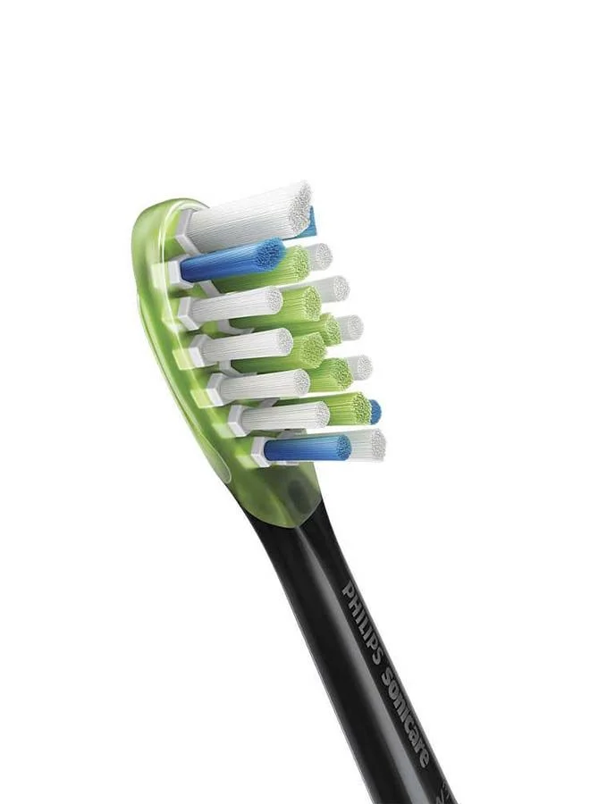 Philips Philips Sonicare W3 Premium White sonic toothbrush heads. Includes 2 brush heads, Black colour.