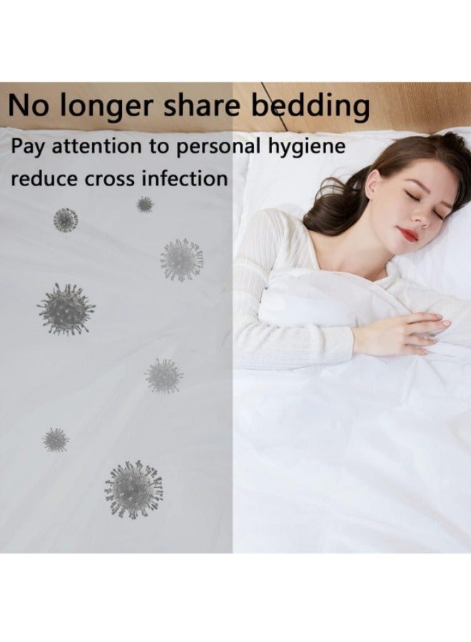 3 Piece Disposable Bedding, Disposable Bed Sheets for Travel, Hotel Essentials, Travel Essentials, with 1 Bed Sheet, 1 Quilt Cover, and 1 Pillowcases for Travel, Business Trip, Spa, Hotel  - Image 2