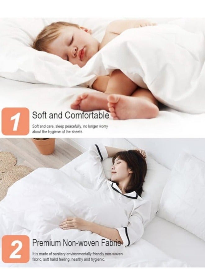 3 Piece Disposable Bedding, Disposable Bed Sheets for Travel, Hotel Essentials, Travel Essentials, with 1 Bed Sheet, 1 Quilt Cover, and 1 Pillowcases for Travel, Business Trip, Spa, Hotel  - Image 5