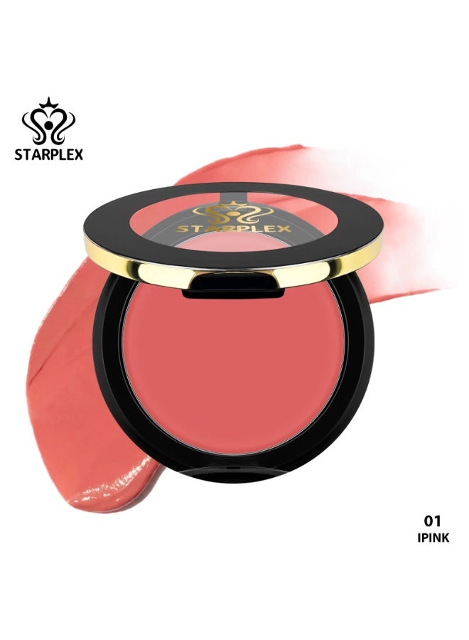 STARPLEX Cream Blush Starlight Velvet Blush Cream Lip & Cheek 2-in-1 IPINK, Transparent Skylight Portable, Waterproof Sweatproof Long Lasting, Finger Apply Natural Brighten Complexion, 6 Shades Available - Image 1