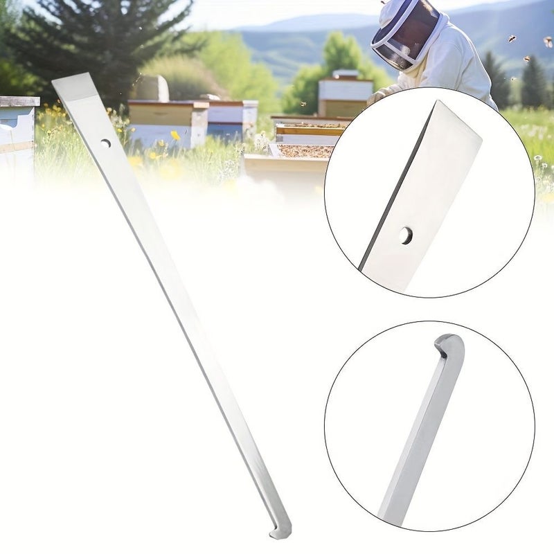 1 Stainless Steel Hive Tool Curved Tail Scraper Beekeeping Honeycomb Scraper - Image 5