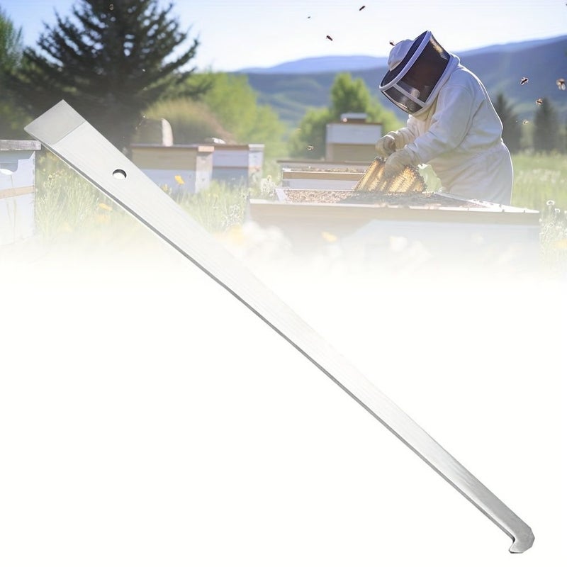 1 Stainless Steel Hive Tool Curved Tail Scraper Beekeeping Honeycomb Scraper - Image 1
