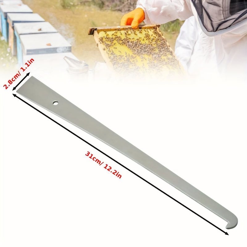 1 Stainless Steel Hive Tool Curved Tail Scraper Beekeeping Honeycomb Scraper - Image 4