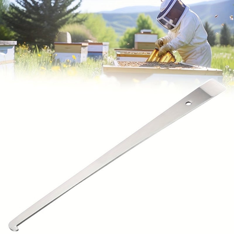 1 Stainless Steel Hive Tool Curved Tail Scraper Beekeeping Honeycomb Scraper - Image 2