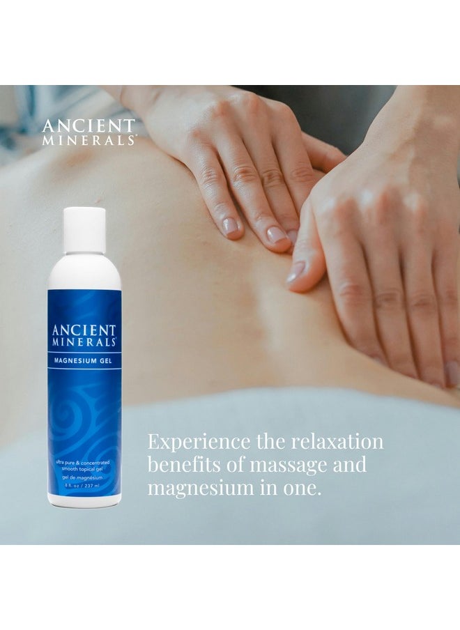 Ancient Minerals Ancient Minerals Magnesium Gel - 8oz Bottle - Pure Genuine Zechstein Magnesium Chloride - Best for Massage, Topical Skin Application  - Image 2