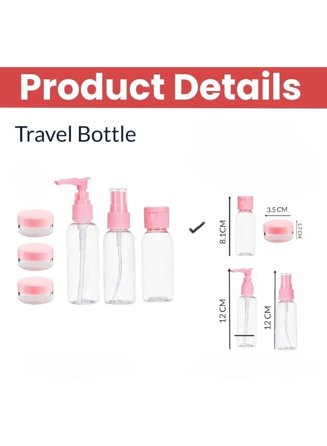 Travel Cosmetic Bottles (6 Pack) - Small Empty Refillable Containers with Bag - Essential Travel Kit and Accessories for Shampoo and Cosmetics (Multicolor) - Image 2
