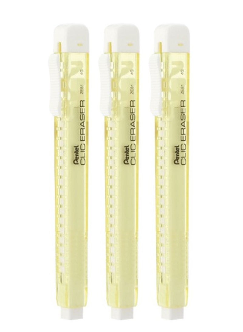 Pentel 3-Piece Retractable Clic Eraser - Image 1