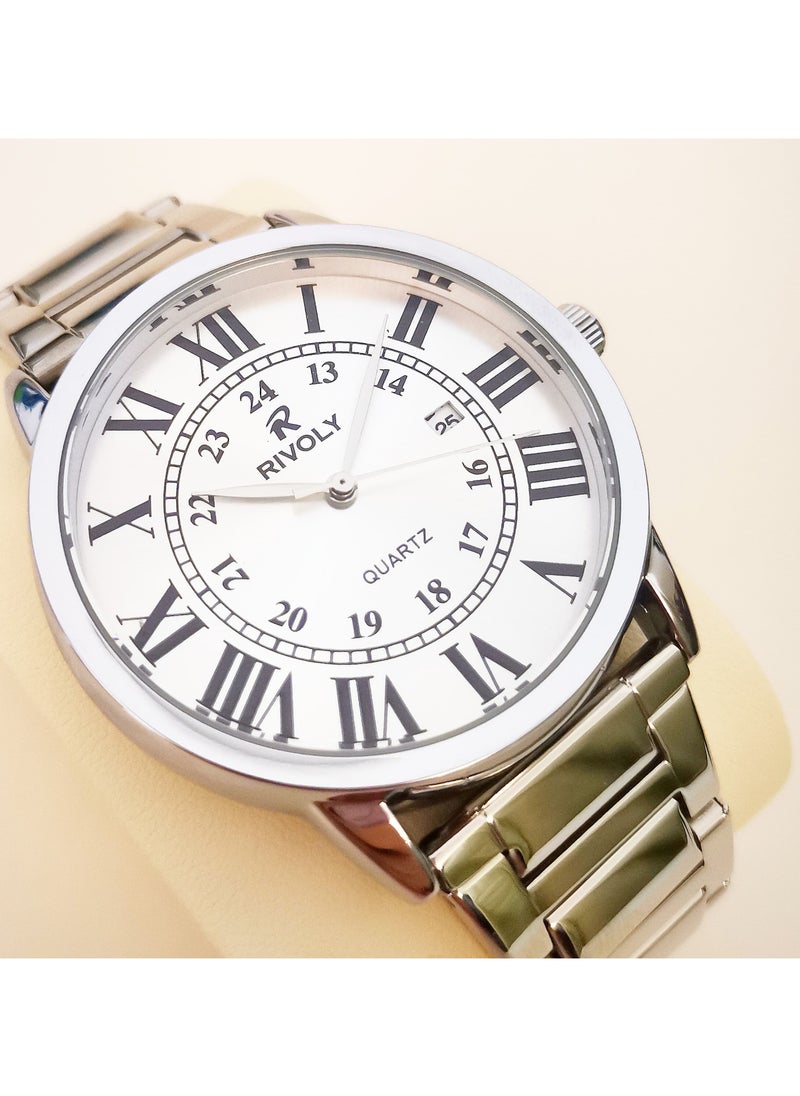 Rivoly - Men's stainless steel set consisting of a watch, a rosary, a pen and cufflinks - Image 1