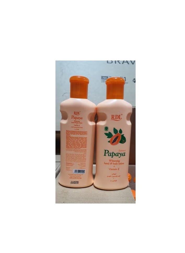 ار دي ال عبوتين  من لوشن تبييض اليدين والجسم بخلاصة البابايا 200 مل + 200 مل