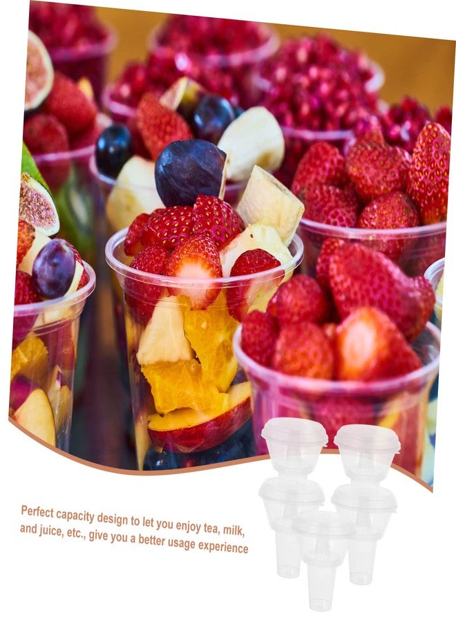 MUCKLILY Combined Beverage Cup and Snack Bowl Set 7.08 Inch Portable Food Bowls with Lids 5-Pack Convenient Snack Accessory for Parties and Daily Use - Image 3