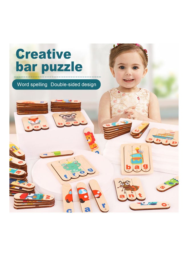 Letter Matching Wooden Jigsaw Board Puzzles Set - Image 2