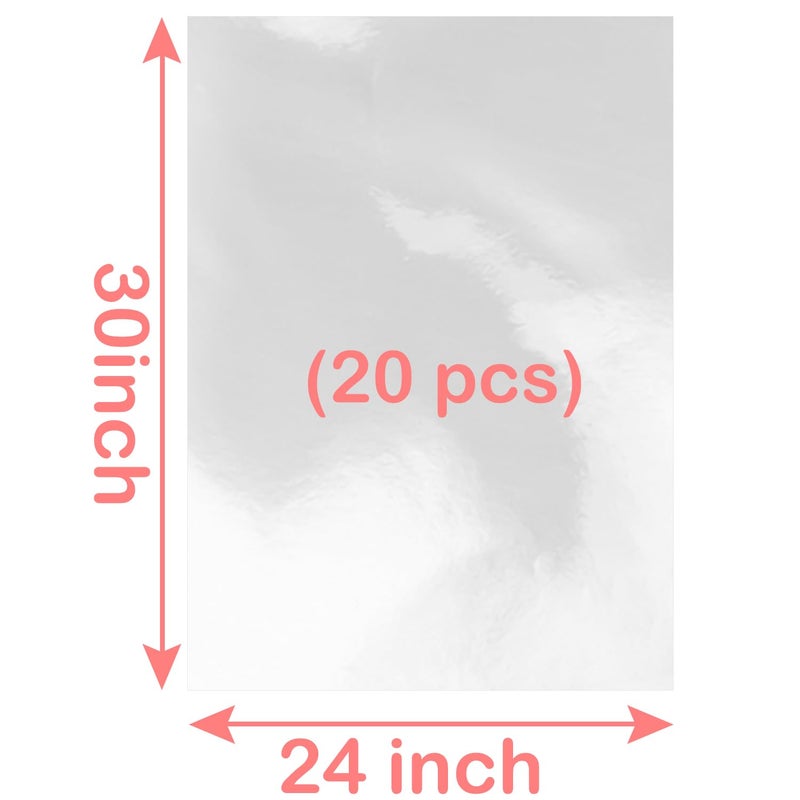 Labeol 20pcs Cellophane Bags 24x30 Cellophane Wrap for Gift Baskets Large Clear Gift Bags Party Favors Clear Treat Plastic Gift Packaging or Cookie Candy Goodie - Image 5