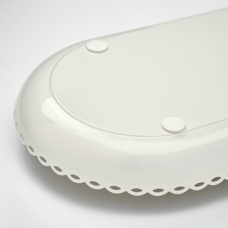 Baitique Powder-Coated Steel Candle Dish, Off-White, 45x17 cm - Image 4