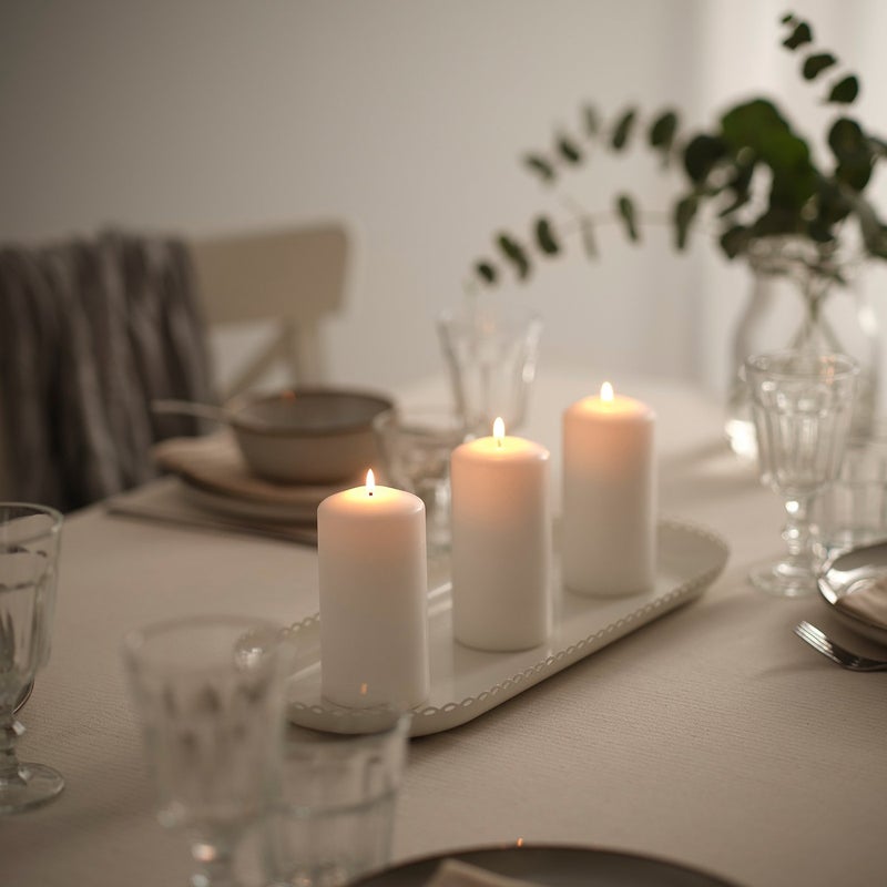 Baitique Powder-Coated Steel Candle Dish, Off-White, 45x17 cm - Image 2