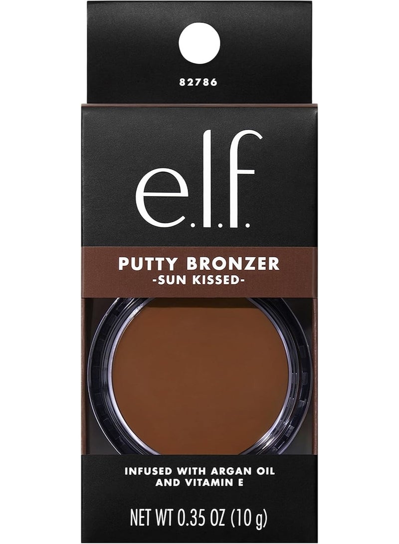 elf Putty Bronzer, Creamy & Highly Pigmented Formula, Creates a Long-Lasting Bronzed Glow, Infused with Argan Oil & Vitamin E, Sun Kissed, 0.35 Oz - Image 2