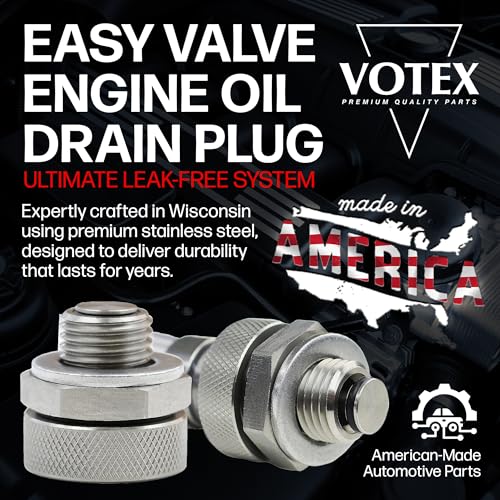 Votex - Made in USA - M12 X 1.75MM Long Threaded Quick Easy Valve Oil Drain Plug, Fits Chevrolet, Ford, GMC - Part Number SMQDP060 - Image 2