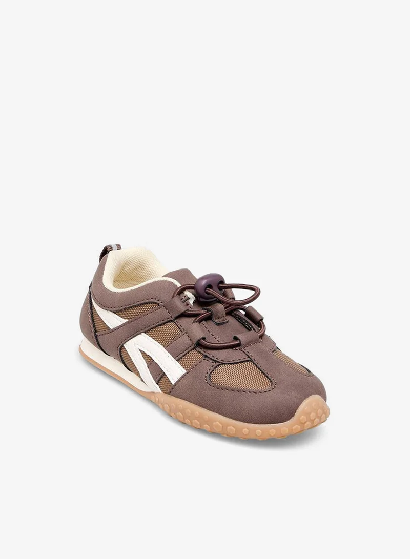 Juniors Boys Panelled Toggle Lace Ankle School Sneakers