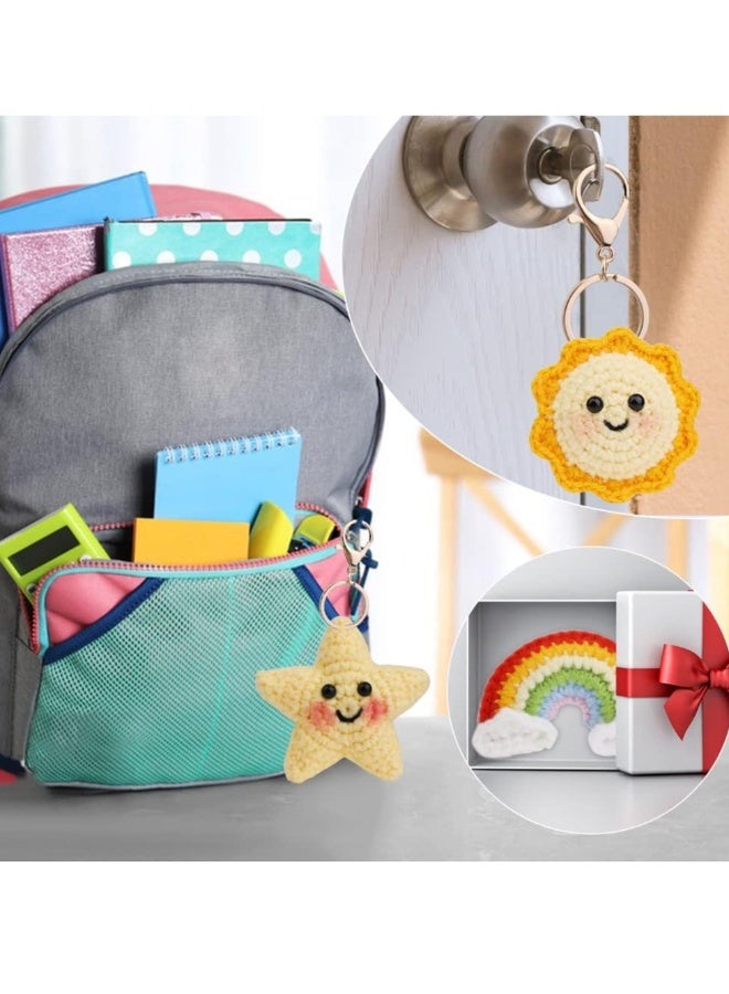 Crochet Kit for Beginners Starter Kit with 10 Yarn Colors Crochet Stuffing Keychain Instructions and Tutorials Perfect for Crafts - Image 3