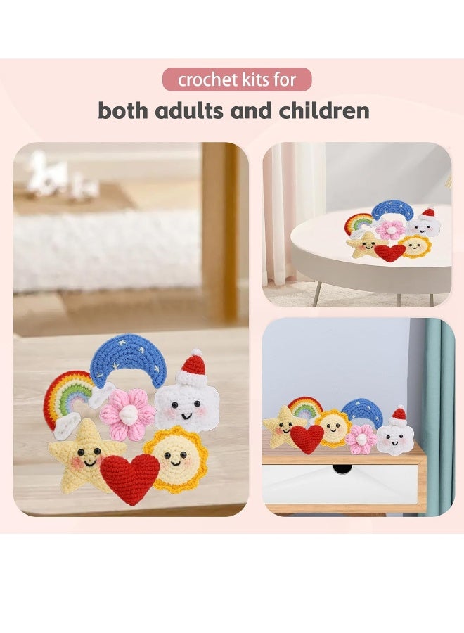 Crochet Kit for Beginners Starter Kit with 10 Yarn Colors Crochet Stuffing Keychain Instructions and Tutorials Perfect for Crafts - Image 4