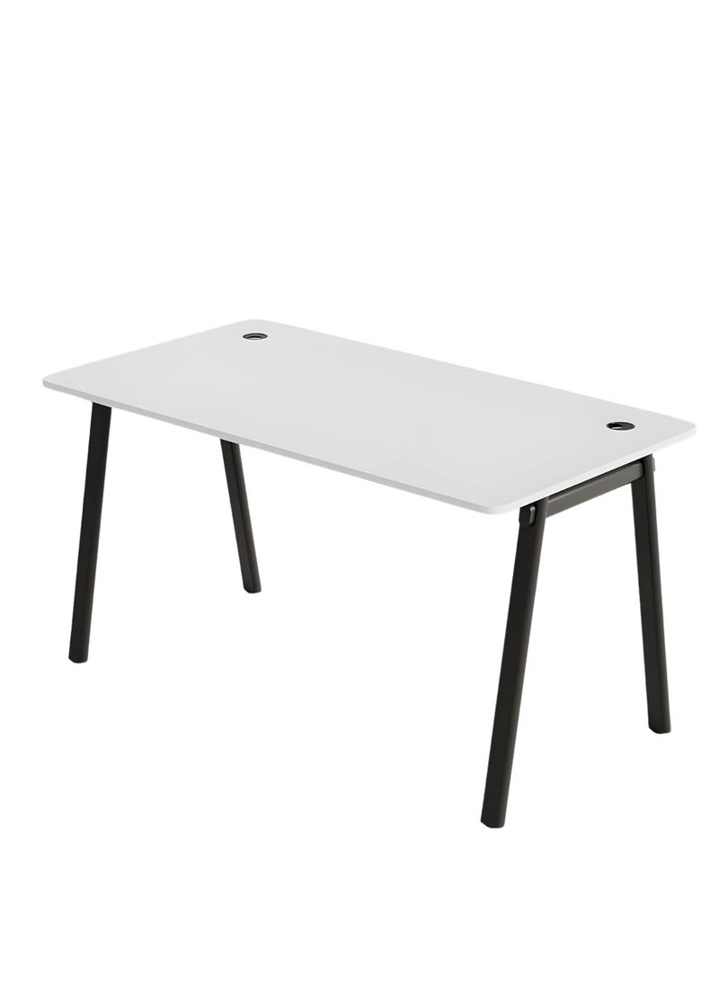 WORKSPACE Gaming Home Office Desk: Executive Design, 120x70cm, Black & White, Ergonomic Computer Workstation for Gamers and Professionals (White and Black) - Image 1