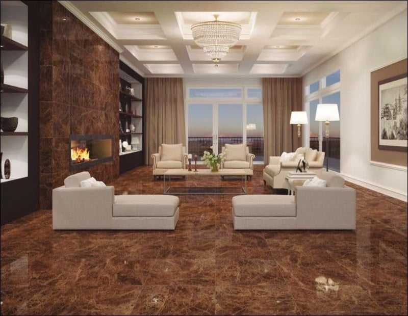 LAVNIK LAVNIK Self Adhesive Floor Tiles PVC Foam Marble Wall Floor Tiles Stickers Modern Stylish Floor Tiles Vinyl Flooring SheetsMultipurpose Floor Tiles for KitchenOfficeCafe BROWN 4  - Image 4