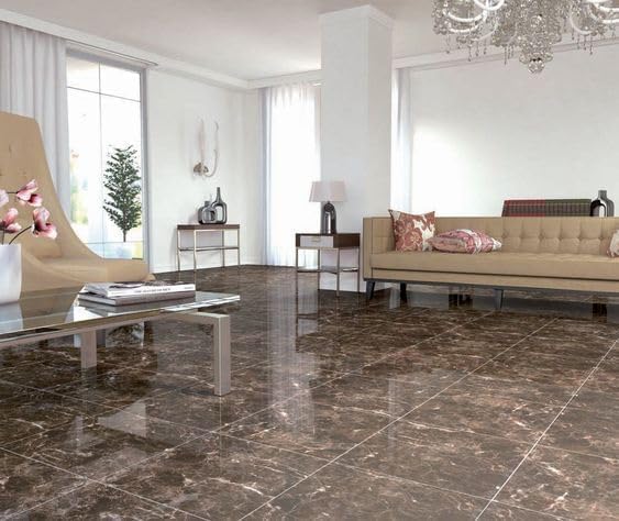 LAVNIK LAVNIK Self Adhesive Floor Tiles PVC Foam Marble Wall Floor Tiles Stickers Modern Stylish Floor Tiles Vinyl Flooring SheetsMultipurpose Floor Tiles for KitchenOfficeCafe BROWN 4  - Image 5