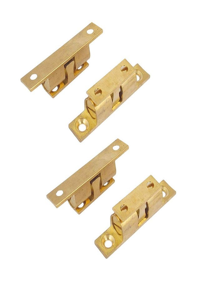 Sydien 50mm/1.96 inch Solid Brass Furniture Cabinet Closet Dual Ball Tension Roller Catch Latch Pack of 4 - Image 1