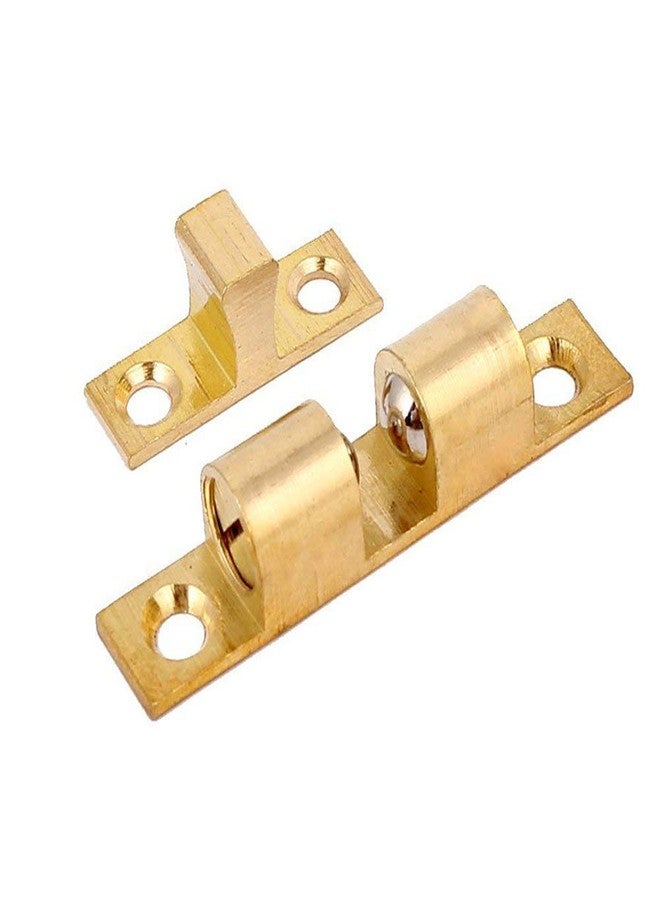 Sydien 50mm/1.96 inch Solid Brass Furniture Cabinet Closet Dual Ball Tension Roller Catch Latch Pack of 4 - Image 3