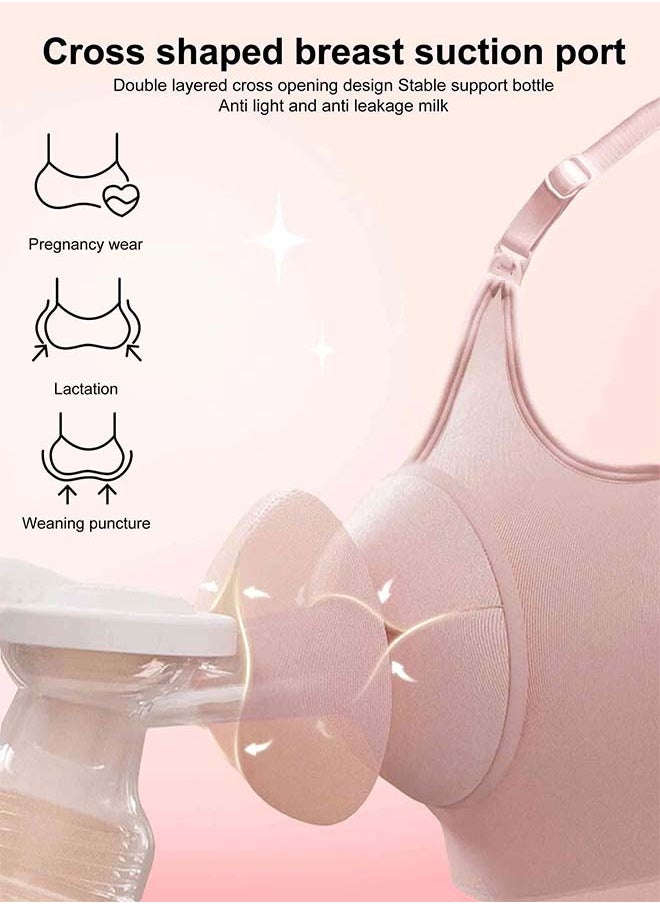 Hands Free Pumping Bra, Adjustable Breast-Pump Holding and Nursing Bra,Pink(XL) - pzsku/Z666E10F5765BDEB4D53FZ/45/_/1709534373/dcf66118-c6bf-43d0-8abe-9bf688e6338b