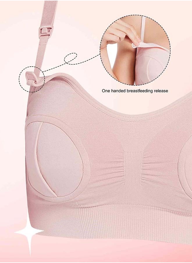 Hands Free Pumping Bra, Adjustable Breast-Pump Holding and Nursing Bra,Pink(XL) - pzsku/Z666E10F5765BDEB4D53FZ/45/_/1709534383/89e7d6c4-44d0-4a68-9f77-f251f8d4955a