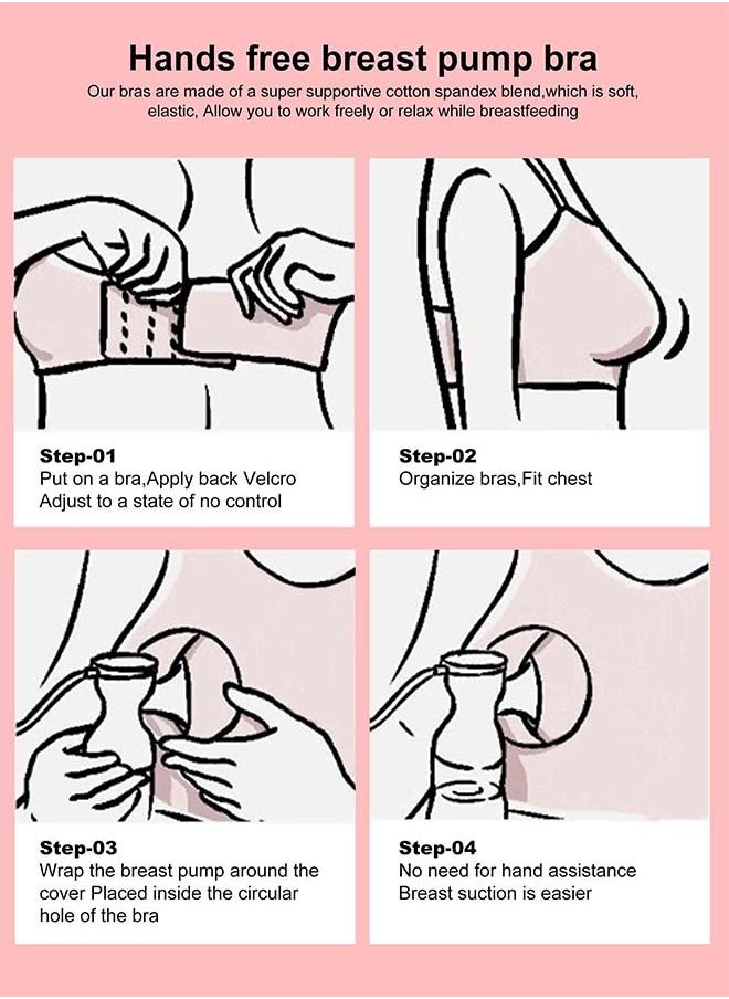 Hands Free Pumping Bra, Adjustable Breast-Pump Holding and Nursing Bra,Pink(XL) - pzsku/Z666E10F5765BDEB4D53FZ/45/_/1709534404/c9abac23-6b09-47c8-a1db-cbd665e7b57a