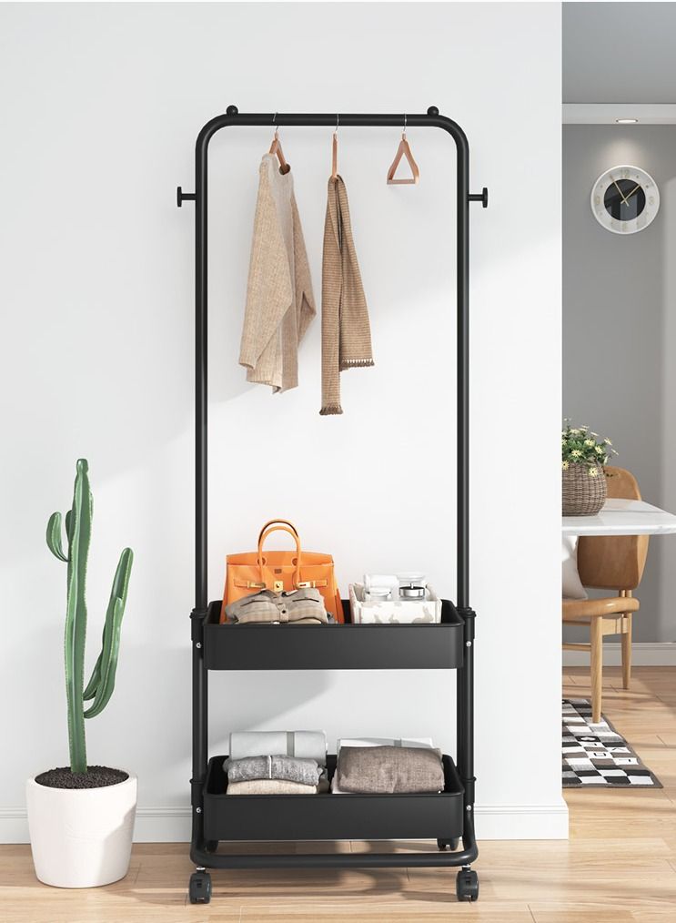 DubaiGallery Home Trolley Clothes Rack Clothes Storage Rack Portable Hanging Clothes Rack - Image 4
