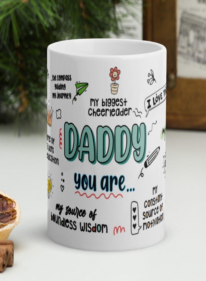 Visibee Daddy, You are Loved Ceramic Coffee Mug Collection - Father's Day Gift, Birthday Gift for Dad on Birthdays, Anniversaries, and Father's Day - 325ml Ceramic Coffee/Tea Cup - Image 1
