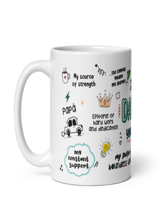 Visibee Daddy, You are Loved Ceramic Coffee Mug Collection - Father's Day Gift, Birthday Gift for Dad on Birthdays, Anniversaries, and Father's Day - 325ml Ceramic Coffee/Tea Cup - Image 5