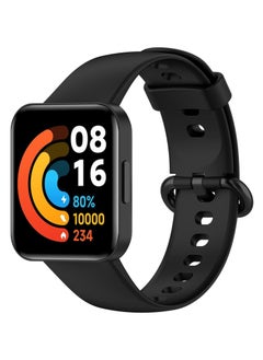 Generic Straps Compatible with Redmi Watch 2 Lite Watch Xiaomi Mi Watch 2 Lite Soft Silicone Band for Men, Women,Black  - Image 1