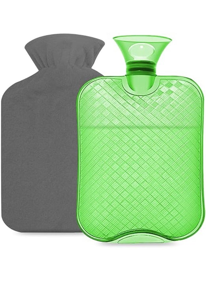 Hot Water Bottle Rubber 2 Quart Capacity for Heat Therapy and Warm Comfort Reusable Leak Resistant Design for Daily Use - Image 1