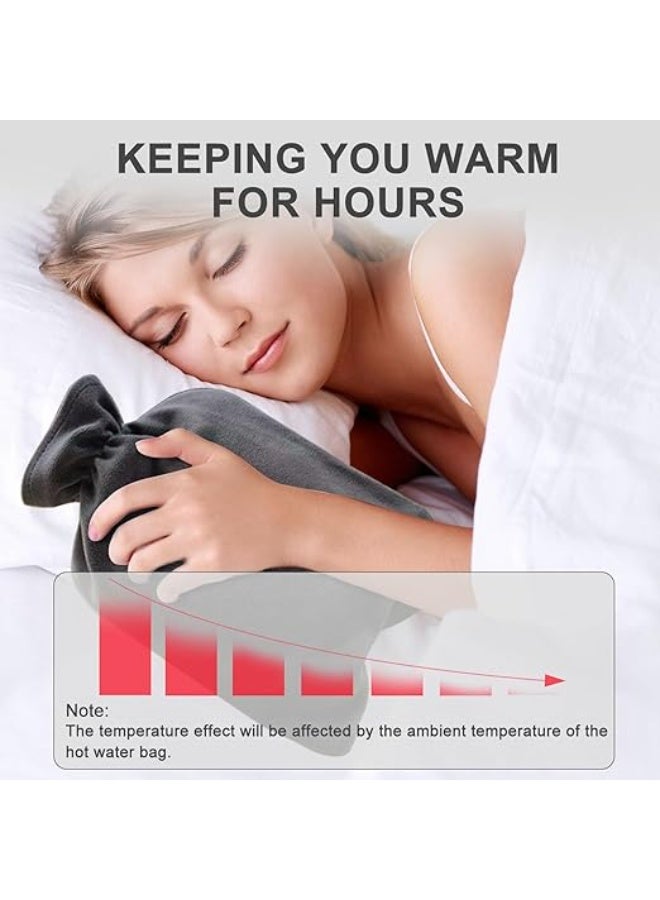Hot Water Bottle Rubber 2 Quart Capacity for Heat Therapy and Warm Comfort Reusable Leak Resistant Design for Daily Use - Image 4